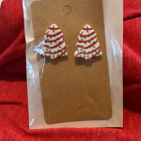 Little Debbie Christmas Tree Earrings - Picture 2 of 3